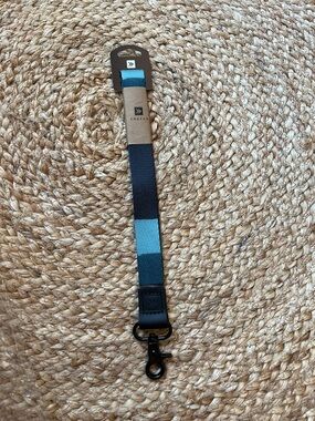 Thread Wallets Striped Blue Crossbody Lanyard